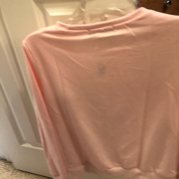 New Pink sweatshirt with sequin heart sz small - Picture 3 of 5